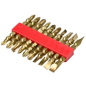 Bitsatz 10-teilig doppelt gold