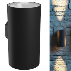 Wandleuchte TORRE 18W LED 230V rund schwarz