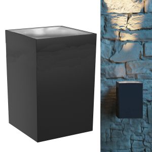 Wandleuchte TORRE 9W LED 230V eckig schwarz