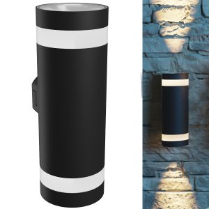 Wandleuchte TORRE-RING 18W LED 230V rund schwarz