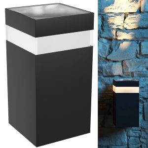 Wandleuchte TORRE-RING 9W LED 230V eckig schwarz
