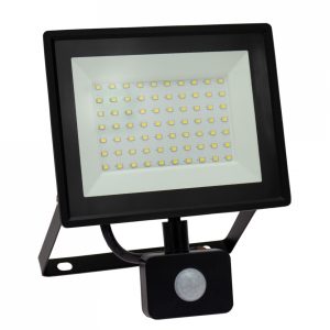 LED Fluter. 50W. 4300m. warmweiß. Bewegungsmelder