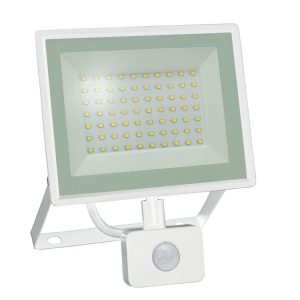 LED Fluter. 50W. 4500lm. neutralweiß. weiß. Bewegungsmelder