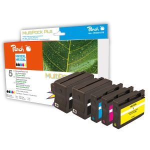 5 Peach-Patronen remanufactured No. 932XL. No. 933XL