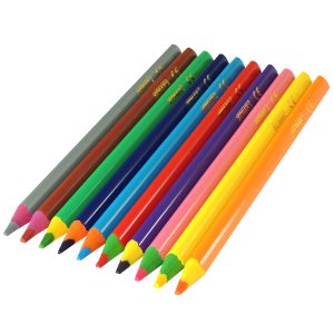 Jumbobuntstifte dreieckig. 10er Pack. bunt lackiert