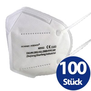 100 Stück Gesichts-Masken. FFP2 Schutzklasse