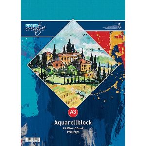 Aquarellblock A3. 24 Blatt. 190 g