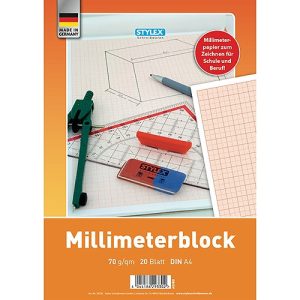 Millimeterpapier. A4. 20 Blatt. 70 g