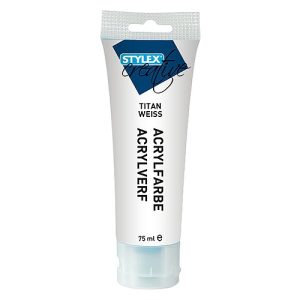 Acrylfarbe. 75 ml. titanweiß