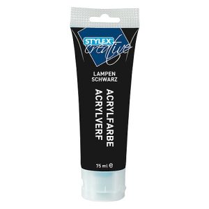 Acrylfarbe. 75 ml. lampenschwarz