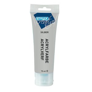 Acrylfarbe. 75 ml. silber