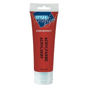 Acrylfarbe. 75 ml. zinnoberrot