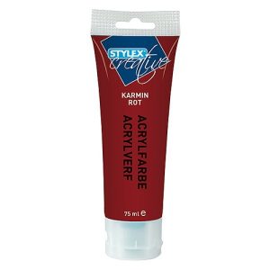 Acrylfarbe. 75 ml. karminrot