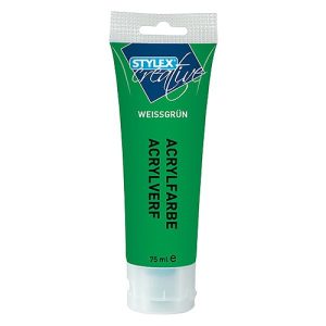 Acrylfarbe. 75 ml. weißgrün