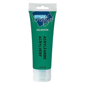 Acrylfarbe. 75 ml. gelbrün