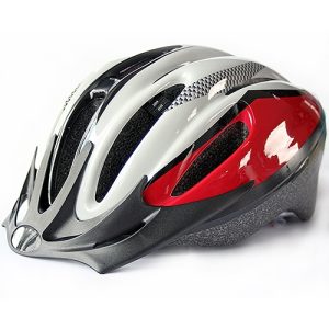 Fahrradhelm. Größe L. weiß / rot