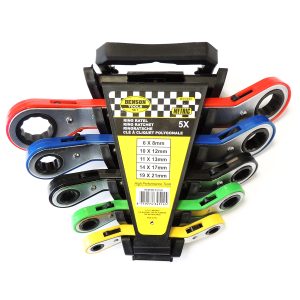 5-tlg. Doppel-End Ratschen-Ringschlüssel Set