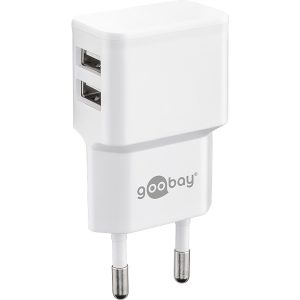 Dual USB Ladegerät 2.4 A weiß (12W)