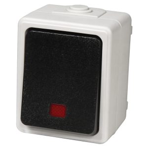 Feuchtraum Kontroll-Schalter Taff-Serie. IP44 grau/schwarz