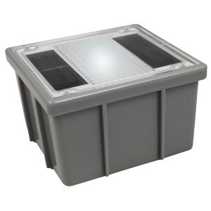 Solar LED-Bodenleuchte „Pflasterstein“ 10x10x6cm