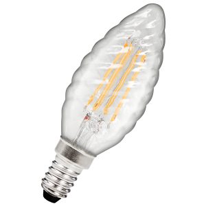LED Kerze E14. 4W. 470lm warmweiß Filament