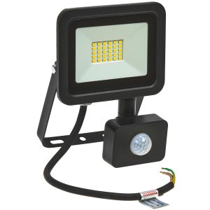LED Fluter. 20W. 2000lm. neutralweiß. Bewegungsmelder. schwarz