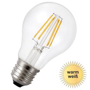 LED Birne E27. 6.8W. 1450lm warmweiß Filament LED