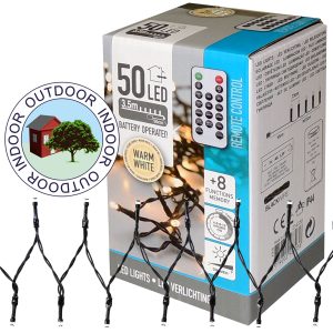 Lichterkette 50 LED 3.5m warmweiß Fernbedienung