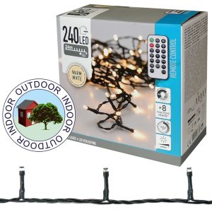 Lichterkette 240 LED 29m warmweiß Fernbedienung