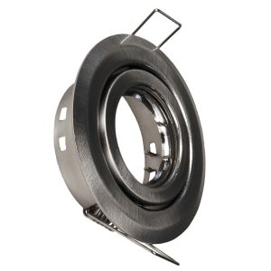 LED-Einbaurahmen GU4/MR11. Edelstahl. schwenkbar