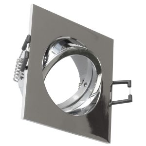 LED-Einbaurahmen. eckig. 82x82mm. Chrome