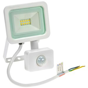 LED Fluter. 10W. 820lm. neutralweißes Licht. Bewegungsmelder. weiß