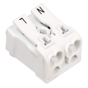 Lüsterklemme mit Betätigungshebel. 0.5 – 0.75 – 2.5 mm²