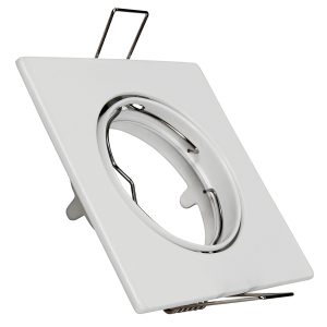 LED-Einbaurahmen. weiß. 80x80mm. schwenkbar