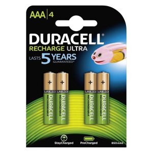 4x Duracell Recharge Ultra AAA-Akku. 900mAh. ready to use