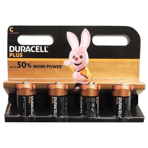 Baby (C)-Batterien. 4er-Pack Duracell Plus. LR14