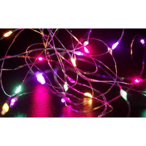 LED Lichterkette Mikro. 30 bunte Mikro-LED 155cm
