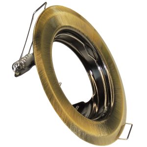 Einbaurahmen. rund 82mm Durchmesser. Bronze