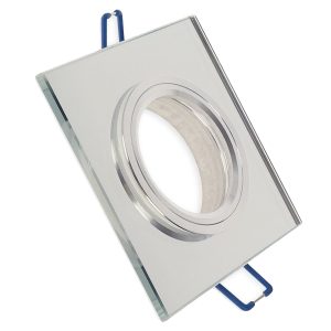Einbaurahmen Glas 5mm eckig. transparent verspiegelt