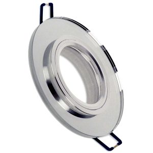 Einbaurahmen Glas 5mm rund. transparent verspiegelt