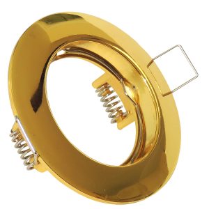 Einbaurahmen. rund flach starr Gold Mattglanz