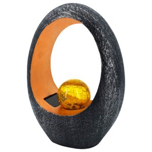 LED Solarleuchte „Fireball“ mit Flammeneffekt. Oval. IP44