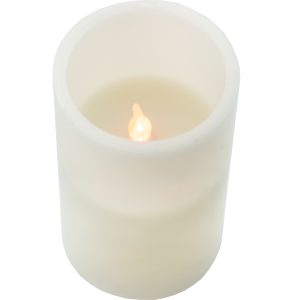 LED Echtwachskerze mit flackerndem LED Licht. 13cm hoch