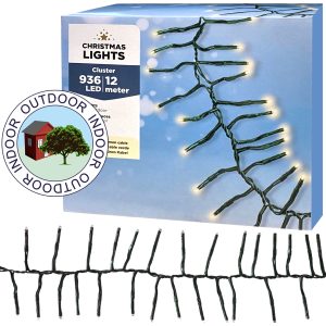 Lichterkette 936 LED 15m warmweiße Cluster-Lichterkette