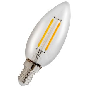 LED Kerze E14. 1W Klarglas Filament. 120lm. neutralweiß Filament