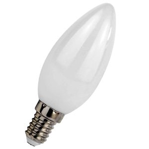 LED Kerze E14. 1W Mattglas Filament. 100lm warmweiß