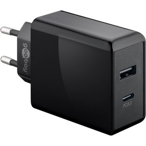 Dual USB-C™ PD Schnell-Ladegerät. 28W. schwarz