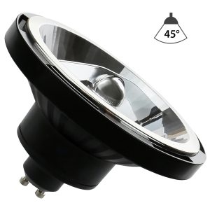 LED AR111 Spot-Strahler GU10 Sockel 12W warmweiß. Schwarz LED AR111 Spot-Strahler GU10 Sockel 12W warmweiß. Schwarz
