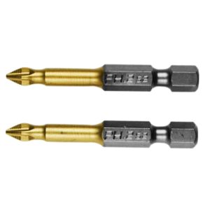 Phillips PH2 Kreuzschlitz Bits. 2 Stück Bit Schraubeinsätze Länge 50mm