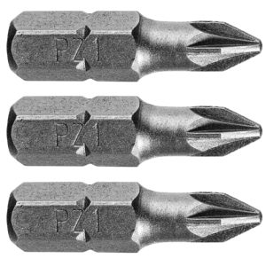 Pozidriv PZ1 Kreuzschlitz Bits. 3 Stück Bit Schraubeinsätze Länge 25mm